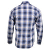 Milwaukee Leather MNG11650 Men's Blue and White Long Sleeve Cotton Flannel Shirt