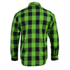 NexGen MNG11656 men's black and neon-green cotton flannel shirt