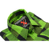 NexGen MNG11656 Men's Black and Neon-Green Long Sleeve Cotton Flannel Shirt