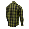 Milwaukee Leather MNG11668 Men's Black and Green Long Sleeve Cotton Flannel Shirt