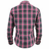 Milwaukee Leather NexGen MNG21604 women's black and pink long sleeve cotton flannel shirt, casual textile clothing.