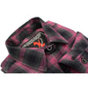 NexGen MNG21604 Women's Casual Black with Pink Long Sleeve Casual Cotton Flannel Shirt
