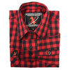 NexGen MNG21609 Women's Casual Red and Black Long Sleeve Cotton Casual Flannel Shirt