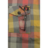 Milwaukee Leather women's long sleeve cotton flannel shirt in gray, red, and yellow with a button-up design.