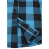 NexGen MNG21617 Women's Black and Aqua Long Sleeve Cotton Flannel Shirt