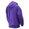 HighwayLeather Milwaukee Leather women's distressed purple zip-up sweatshirt with long sleeves and front pocket, casual hoodie style.