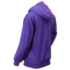 HighwayLeather Milwaukee Leather women's distressed purple zip-up hoodie with long sleeves and front pocket, casual jacket.