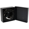 Men’s black genuine leather biker belt with cross and stud details from Milwaukee Leather, featuring an interchangeable buckle.