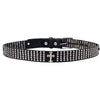 Milwaukee Leather men's black genuine leather biker belt with cross and stud details, featuring an interchangeable buckle.