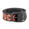 Milwaukee Leather MP7110 men's black genuine leather belt with interchangeable buckle, 1.5 inches wide.