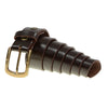Milwaukee Leather men's light brown genuine leather belt with interchangeable buckle, 1.5 inches wide.