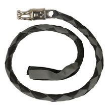 Milwaukee Leather 36'' Genuine Leather Whip - Black and Grey Get Back Whip for Handlebar - Biker Whip - MP7900