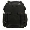 Milwaukee Leather black textile luggage sissy bar bag for motorcycles with large storage capacity and rugged design.