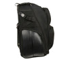 Milwaukee Leather black textile sissy bar bag for motorcycles, large biker luggage with sturdy straps and spacious storage.