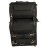 Milwaukee Leather MP8120 black textile motorcycle 2-piece combo sissy bar bag set with straps and zippers for bikers.