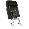 Milwaukee Leather MP8120 black textile motorcycle 2-piece combo sissy bar bag set on bike, showing durable biker bags for motorcycle touring.