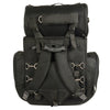 Milwaukee Leather MP8122 large black textile motorcycle two-piece deluxe sissy bar bag with adjustable straps and storage compartments.