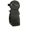 Milwaukee Leather MP8122 large black textile motorcycle 2-piece deluxe sissy bar bag with straps on a motorcycle seat.
