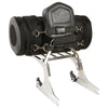 Milwaukee Leather MP8135 large black textile motorcycle sissy roll bag with straps and buckles, designed for biker travel.