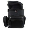 Milwaukee Leather MP8165 large black textile motorcycle sissy bar rack bag with five bonus pockets, designed for bikers.