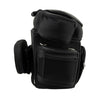 Milwaukee Leather MP8180 medium black 5-pocket motorcycle textile double barrel sissy bar bag with straps and zipper closures.