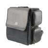 Milwaukee Leather MP8185 black PVC motorcycle sissy bar bag with four pockets, designed for bikers' travel storage.
