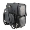 Milwaukee Leather MP8185 large black PVC motorcycle sissy bar bag with four pockets, designed for biker travel and storage.