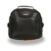 Milwaukee Leather black Sporty motorcycle sissy bar rack bag with textile and PVC material, designed for biker luggage storage.