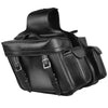 Milwaukee Leather MP8315 Black Zip Off PVC Throw Over Saddlebags with Bonus Side Pockets
