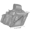 Zip Off PVC Throw Over Saddle Bag w/ Bonus Side Pockets (14X12X6X21)