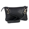 Milwaukee Leather MP8820 Women's Black Leather Shoulder Bag with Zipper Closure and Leather Strap