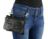 Milwaukee Leather MP8852 Women's Black Leather Multi Pocket Belt Bag