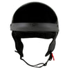 Milwaukee Helmets MPH9719DOT Dot Approved 'Momentum' Glossy Black Half Motorcycle Helmet for Men and Women Biker w/ Drop Down Tinted Visor