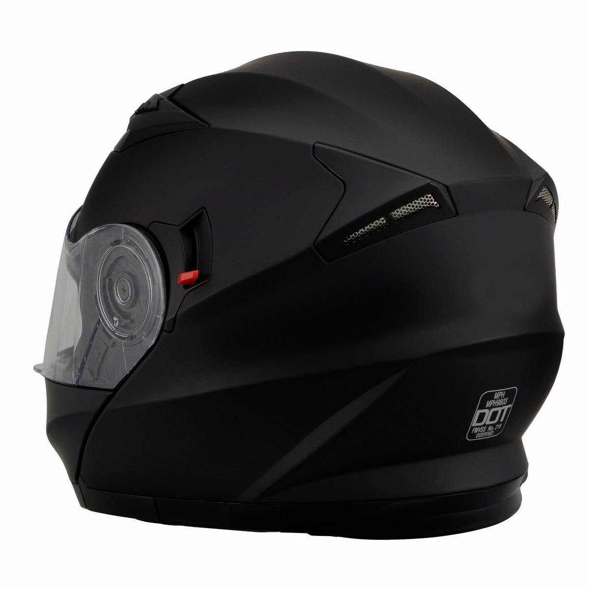 MATTE MPH9803DOT BLACK MODULAR Helmet with Drop Down Visor– HighwayLeather