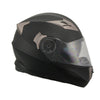 Milwaukee Peformance Helmets MPH9804DOT Matte Black Modular Racing Helmet with Drop Down Tinted Visor