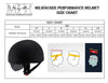 Milwaukee Performance Helmets MPH9850N Novelty 'Air Stream' Matte Black Half Helmet with Drop Down Tinted Visor
