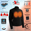 Milwaukee Leather Nexgen Heat MPL2760SET12v women's black soft shell jacket with heating panels and rechargeable battery pack.