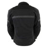 Milwaukee Leather women's black armored textile motorcycle jacket with removable liner, all-season design and reflective details.