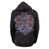 Milwaukee Leather Women's black hoodie sweatshirt with floral roses and "Live, Love, Ride" artwork print, casual textile clothing.