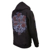 Milwaukee Leather women's black hoodie sweatshirt with "Live, Love, Ride" and roses artwork print, casual textile clothing by HighwayLeather.
