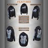 Milwaukee Leather Women's Angel Roses zip-up hooded black sweatshirt featuring a stylish graphic design.