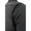 Milwaukee Leather MPM1620 men's black flannel biker shirt with CE armor and aramid fiber reinforcements, casual textile clothing.