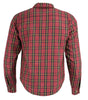 Milwaukee Leather MPM1632 Men's Plaid Flannel Biker Shirt with CE Approved Armor - Reinforced w/ Aramid Fiber