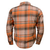 Milwaukee Leather MPM1657 Men's Plaid Flannel Biker Shirt with CE Approved Armor - Reinforced w/ Aramid Fiber