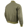 Milwaukee Leather men's green textile aviator bomber jacket with armor protection, featuring a zip front and ribbed cuffs.