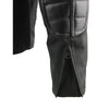 Milwaukee Leather men's burnt orange armored motorcycle jacket with leather and textile panels, suitable for all-season riding.
