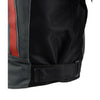Milwaukee Leather men's black and grey textile armored motorcycle jacket with mesh panels, designed for biking and racing.