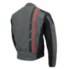Milwaukee Leather men's black and grey textile motorcycle jacket with mesh panels and armor for biker racing and riding comfort.