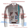 Milwaukee Leather men's black and grey textile motorcycle jacket with mesh panels, armored design, suitable for biking and racing.