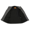 Milwaukee Leather men's black waterproof soft shell jacket with lightweight design and soft fabric, ideal for outdoor wear.